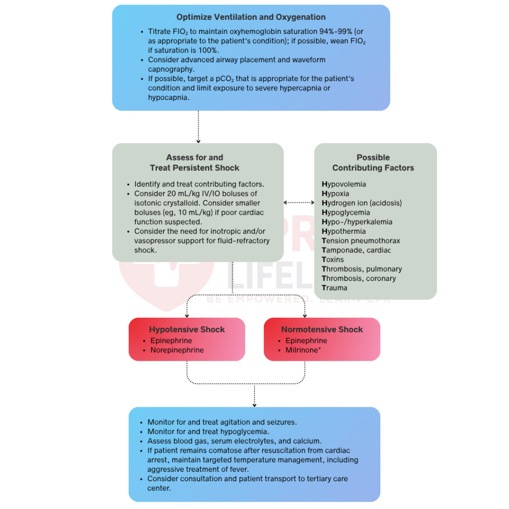PALS Post Resuscitation Care Algorithm
