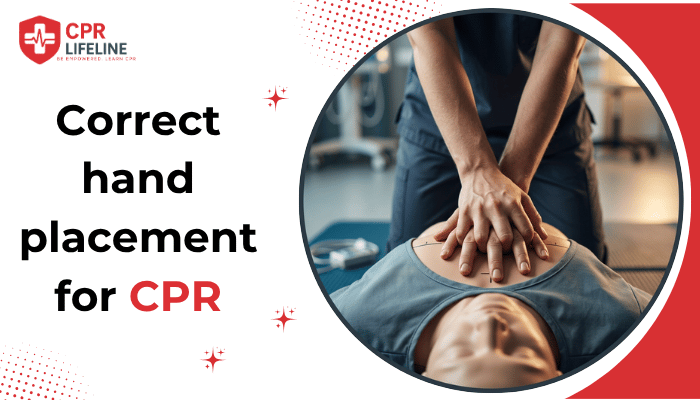 Correct hand placement for CPR